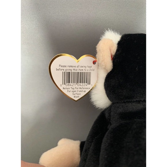 (K6) Ty Beanie Baby 'Mooch' Spider Monkey Rare Retired W / Tag Errors 1998/1999 - Picture 9 of 9